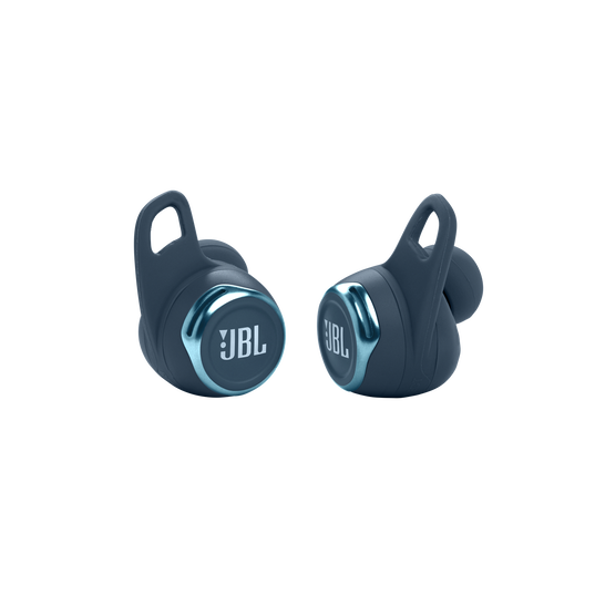 JBL Reflect Flow Pro - Blue - Waterproof true wireless Noise Cancelling active sport earbuds - Left